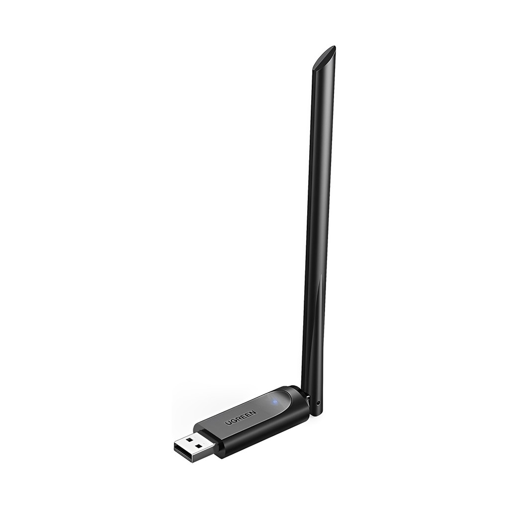 Adaptador WiFi Sem Fio Usb A Ugreen 2,4/5Ghz Dual Band Preto