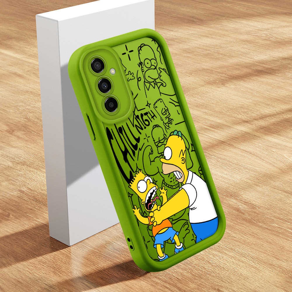 Capa Para Samsung Galaxy M23 M13 4G 5G Capinha De Simpson Celular Macio Case Verde Rosa Vermelha 1897 TY em Oferta na Shopee