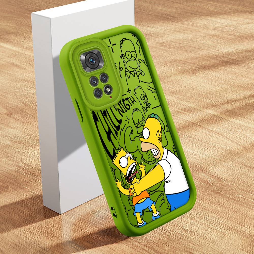 Capa Para Xiaomi Redmi Note 11 11S Capinha De Simpson Celular Macio Case Verde Rosa Vermelha 1897 TY em Oferta na Shopee