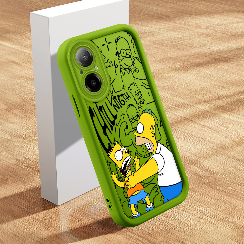 Capa Para Realme C67 4G Capinha De Simpson Celular Macio Case Verde Rosa Vermelha 1897 TY em Oferta na Shopee