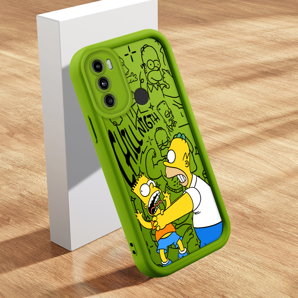 Capa Para Motorola Moto G60 Capinha De Simpson Celular Macio Case Verde Rosa Vermelha 1897 TY em Oferta na Shopee