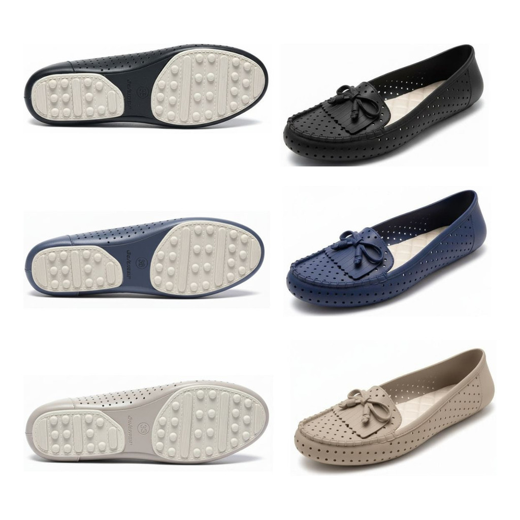 Mocassim Preto Feminino Antiderrapante Sola Baixa Flexível Respirável Confortável Casual Tendência