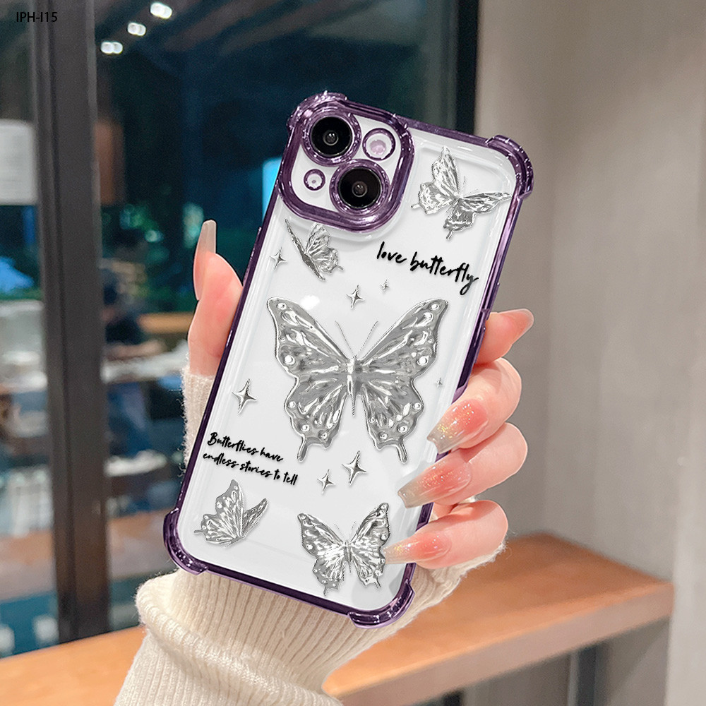 Capinha Para iPhone 17 17E 16 16E 15 14 13 12 11 XR 7 8 SE Pro Max Plus Anti Impacto Transparente Capa FS 0430