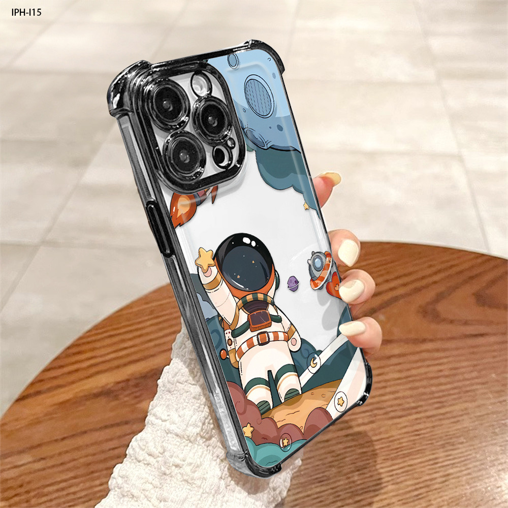 Capinha Para iPhone 17 17E 16 16E 15 14 13 12 11 XR 7 8 SE Pro Max Plus Anti Impacto Transparente Capa FS 0488