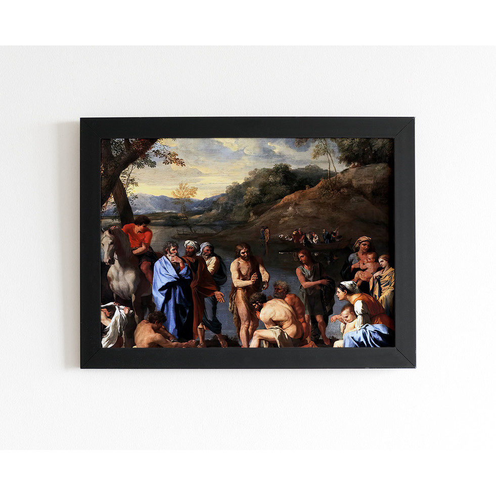 Quadro Art Nicolas Poussin São João Batista Batizando o Povo