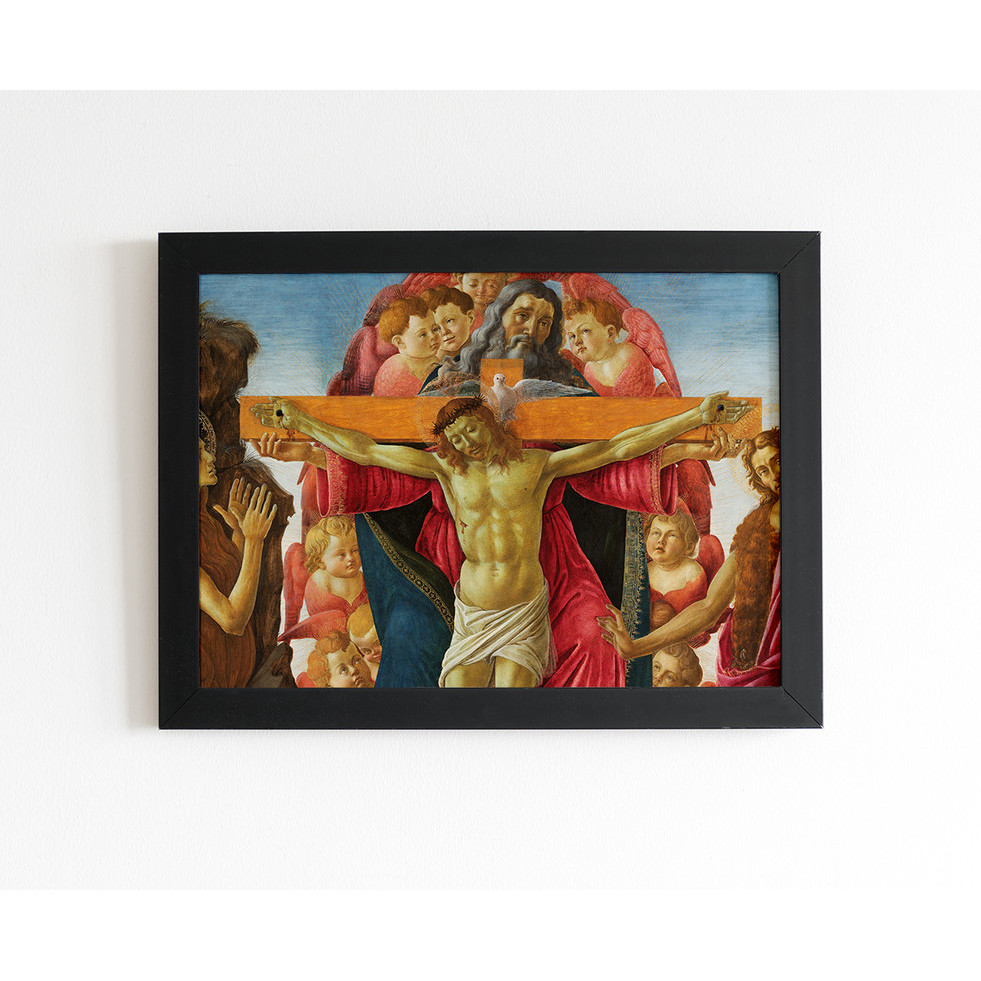 Quadro Art Botticelli Trindade Maria João Batista e Arcanjo