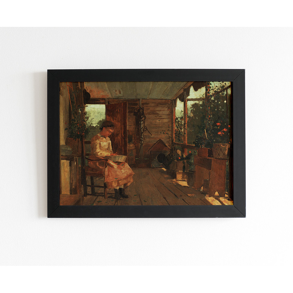 Quadro Art Winslow Homer Menina Descascando Ervilhas