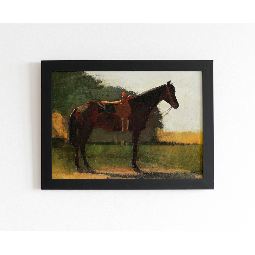 Quadro Art Winslow Homer Cavalo de Selaria na Fazenda