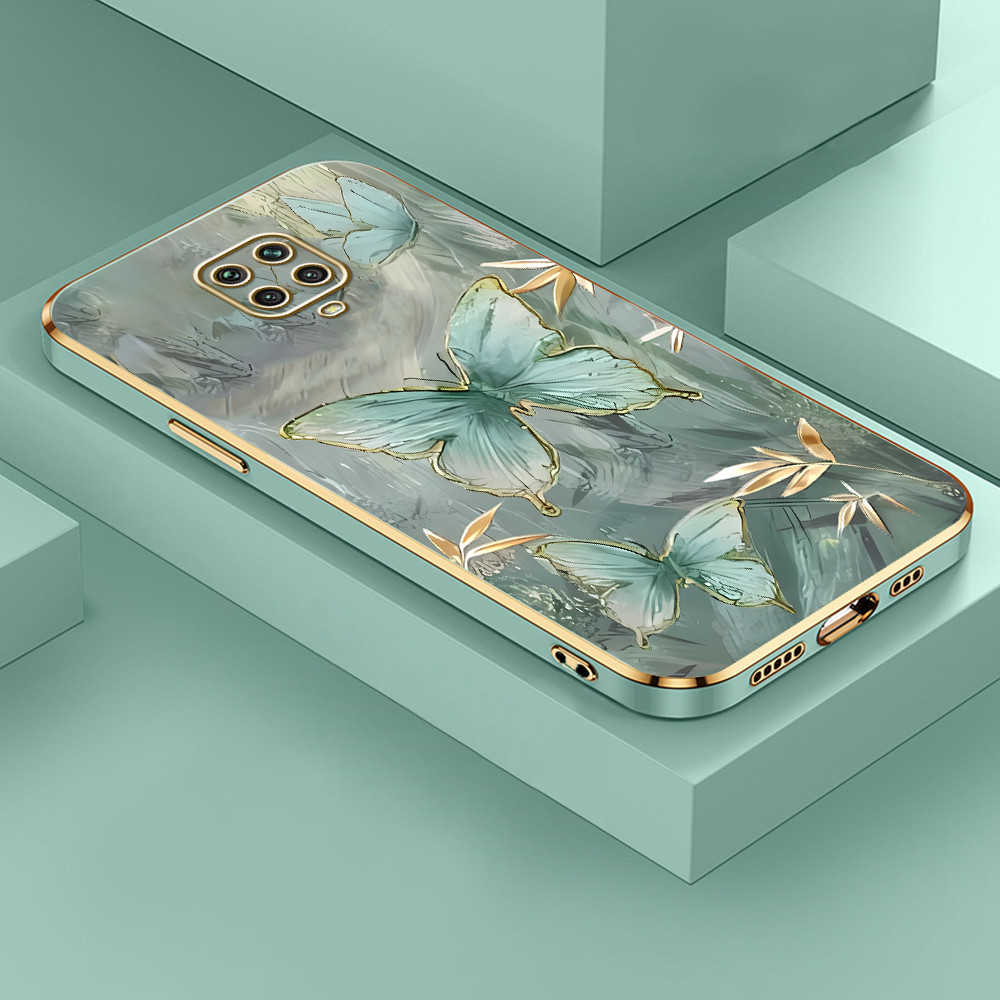 Capa Capinha De Telefone Silicone Macio Borboleta Case Para Xiaomi Redmi Note 9 9S Pro Max DD1657 em Oferta na Shopee