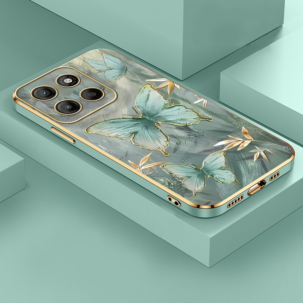 Capa Capinha De Telefone Silicone Macio Borboleta Case Para Motorola Moto G15 DD1657 em Oferta na Shopee