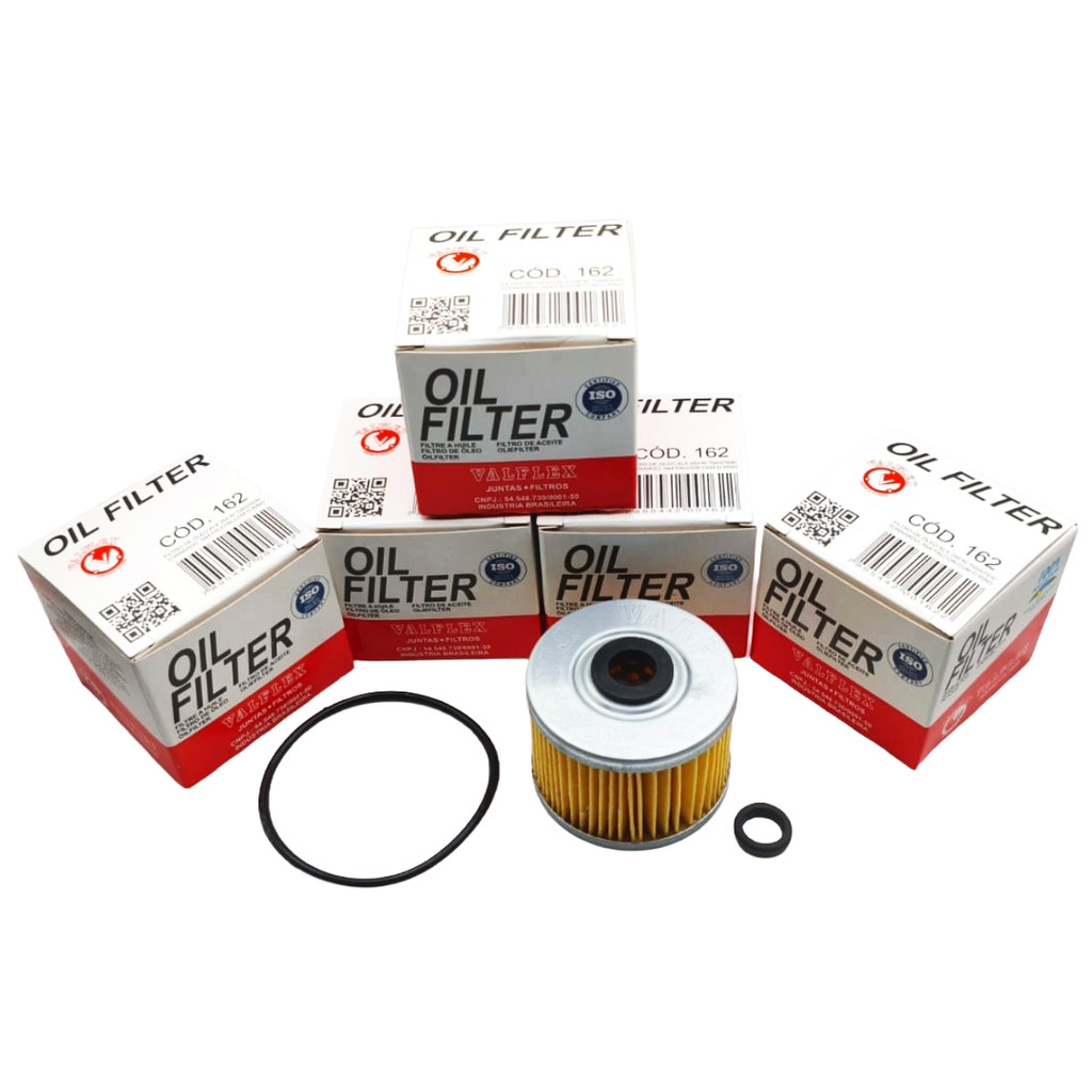 Kit 5 Filtro Oleo Motor Valflex Atacado Moto Modelo Honda CB 300F TWISTER 2024