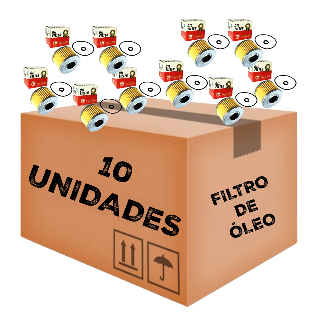 Kit 10 Filtros de Oleo Motor Valflex Atacado Moto Modelo Honda CB 300F TWISTER 2023