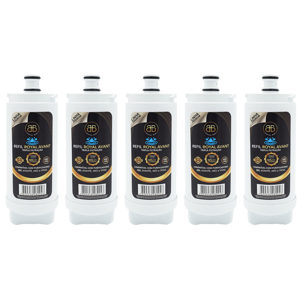 KIT Refis Compatível Purificador IBBL AVANTE MIO VIVAX Vela Tripla Filtração