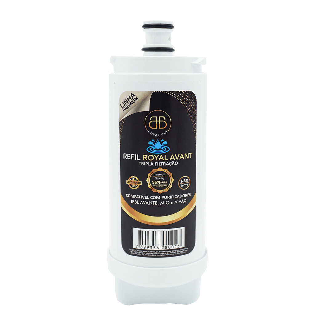 Refil Compatível Purificador Filtro de Água IBBL AVANTE MIO VIVAX Vela com Trilpla Filtração