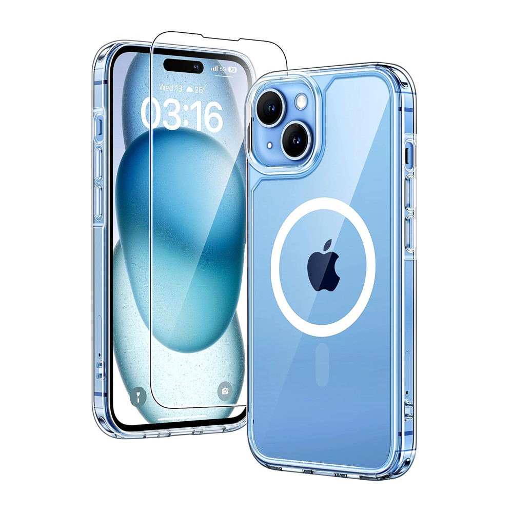 Capa Magnética TAURI iPhone 15 6,1" Proteção 360 MagSafe