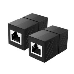 Adaptador Rj45 Ugreen p/ Cabo de Internet 1000Mbps Preto 2 Unidades