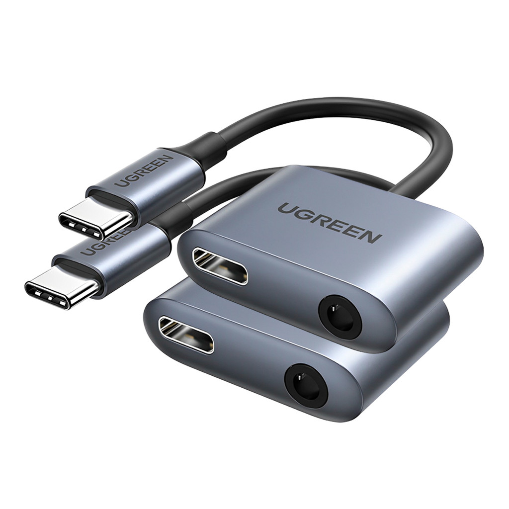 Adaptador Áudio Ugreen Usb C para 3.5mm com Porta Usb C Pd 2 Unidades