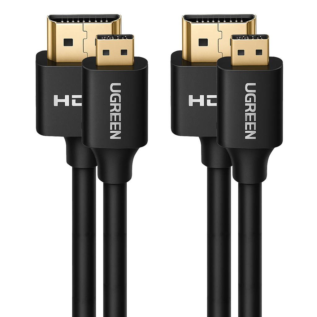Cabo Adaptador Ugreen Micro Hdmi p/Hdmi Macho 1M Preto 2 Unidades