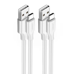 Cabo Dados Ugreen US287 Usb 2.0 p Usb Tipo C 1,5m Branco 2 Unidades
