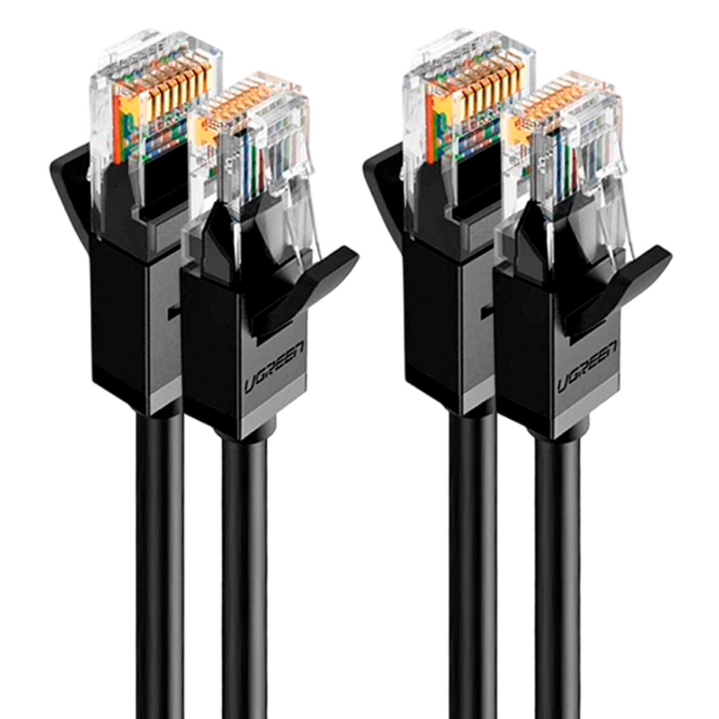 Cabo de Rede Rj45 Ugreen Cat6 UTP 1000Mbps 5Metros Preto 2 Unidades em Oferta na Shopee