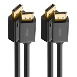 Cabo Displayport Ugreen 4k Full Hd Macho/Macho 1 Metro Preto 2 Unidades