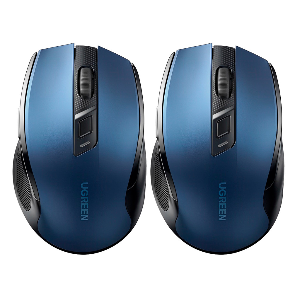 Mouse Sem Fio Ugreen Sensor 4000Dpi Wireless 2.4GHz Azul 2 Unidades