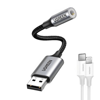 Adaptador Áudio Ugreen Usb A Macho p/3.5mm Fêmea + Cabo iOS (K-6115-3673) em Oferta na Shopee
