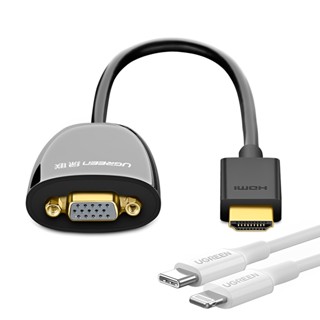 Adaptador Vídeo Hdmi/VGA Ugreen Sem Suporte Áudio + Cabo iOS (K-5955-3673) em Oferta na Shopee