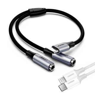Cabo Áudio Ugreen AV144 TipoC para 2 Entrada 3,5mm Fêmea + Cabo iOS (K-3071-3673) em Oferta na Shopee