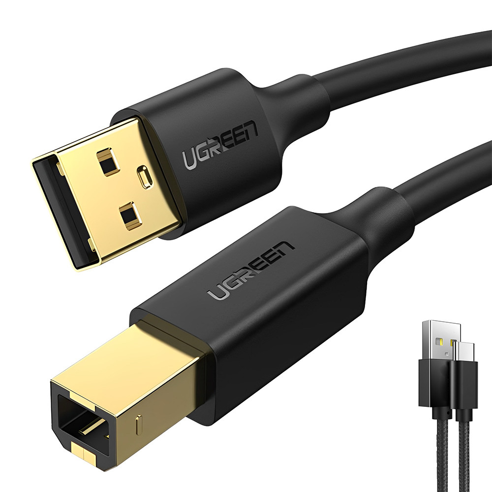 Cabo Impressora Usb 2.0 Ugreen Tipo A p/Tipo B 3M+Cabo USB-C (K-3760-5882) em Oferta na Shopee