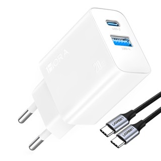 Carregador Usb 1Hora 20W Usb A/C Branco + Cabo Usb A/C (K-6588-3047) em Oferta na Shopee