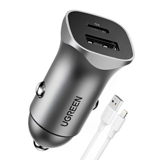 Carregador Usb Ugreen Usb A/C p/Carro + Cabo Usb A/Lightning (K-4758-5888) em Oferta na Shopee