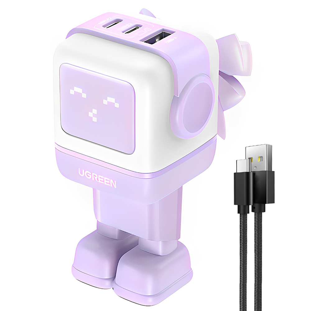 Carregador Usb Ugreen Usb-A/C 65W Púrpura + Cabo Usb A/C (K-7449-5882) em Oferta na Shopee