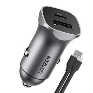 Carregador Veicular Ugreen Usb A/Usb C  30W +Cabo (K-4758-5887) em Oferta na Shopee