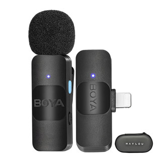 Microfone de Lapela Boya By-v1 p/Ios + Estojo Fone de Ouvido (K-4922-2513) em Oferta na Shopee