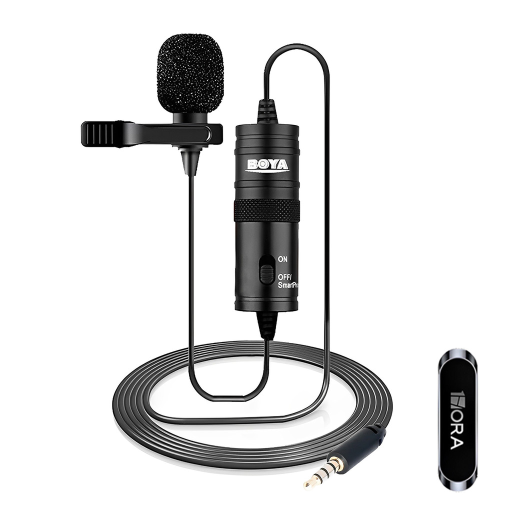 Microfone Lapela Boya By-m1 3.5mm + Suporte Smartphone Preto (K-2162-5880)