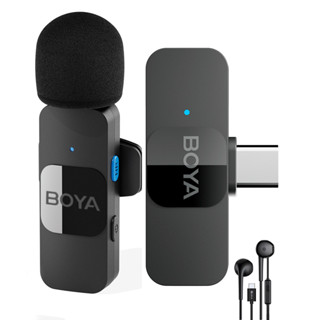Sistema Microfone Boya By-v10 Lapela + Fone de Ouvido Preto (K-4913-5862) em Oferta na Shopee
