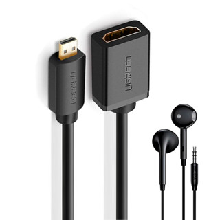 Ugreen Cabo Adaptador Micro Hdmi p/Hdmi 22cm + Fone Ouvido (K-4486-5886) em Oferta na Shopee