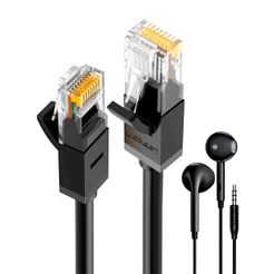 Ugreen Cabo de Rede Rj45 Cat6 UTP Ethernet 3M + Fone Ouvido (K-6495-5886)
