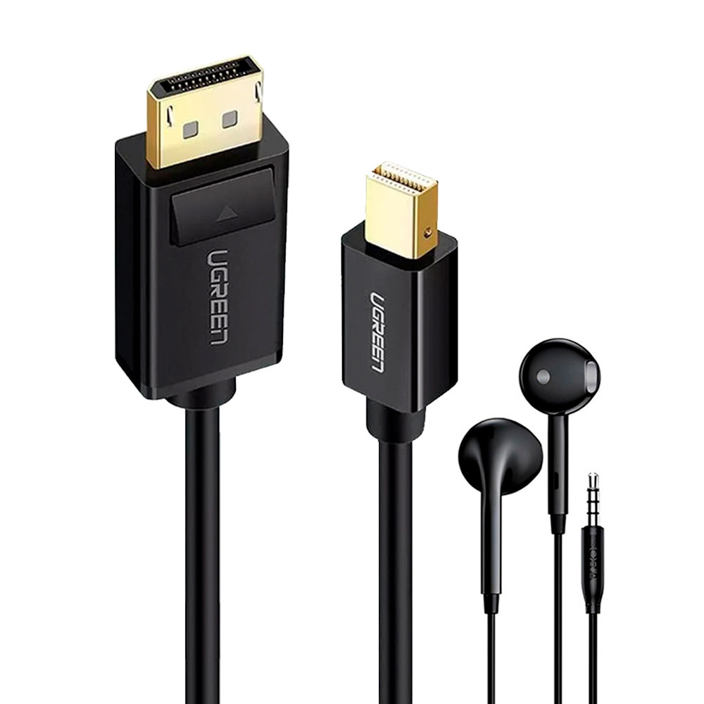 Ugreen Cabo Mini Displayport/Displayport  1.5M + Fone Ouvido (K-5046-5886)