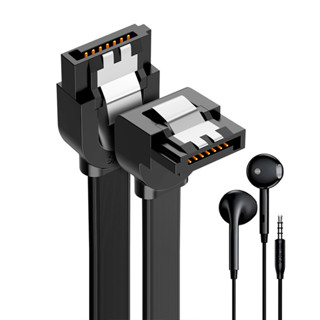 Ugreen Cabo Sata p/Sata 3 Reto e 90graus 0.5M + Fone Ouvido (K-3077-5886) em Oferta na Shopee