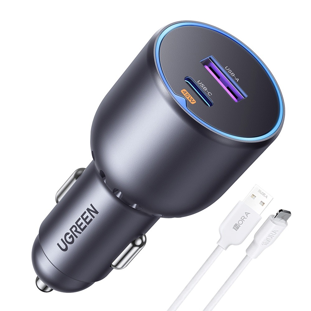 Ugreen USB-C PD+USB-A 63W Fast Car Charger 35023 (K-8693-5888)