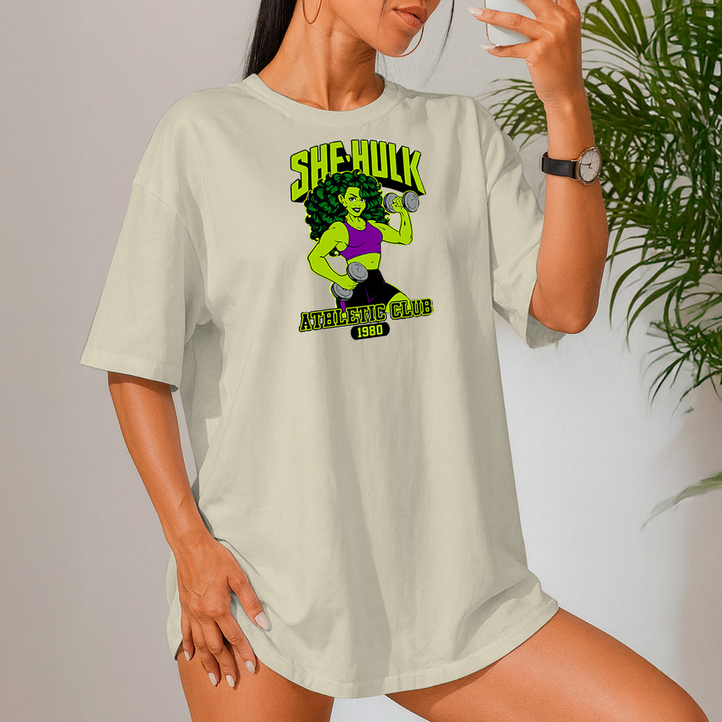 Camiseta She Hulk Academia Estampada Premium Algodão Confortável Para Treinar Blusão