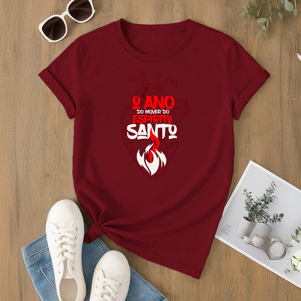 Camiseta  O Ano Do Mover Estampada Religiosa Cristã Evangelica Confortável