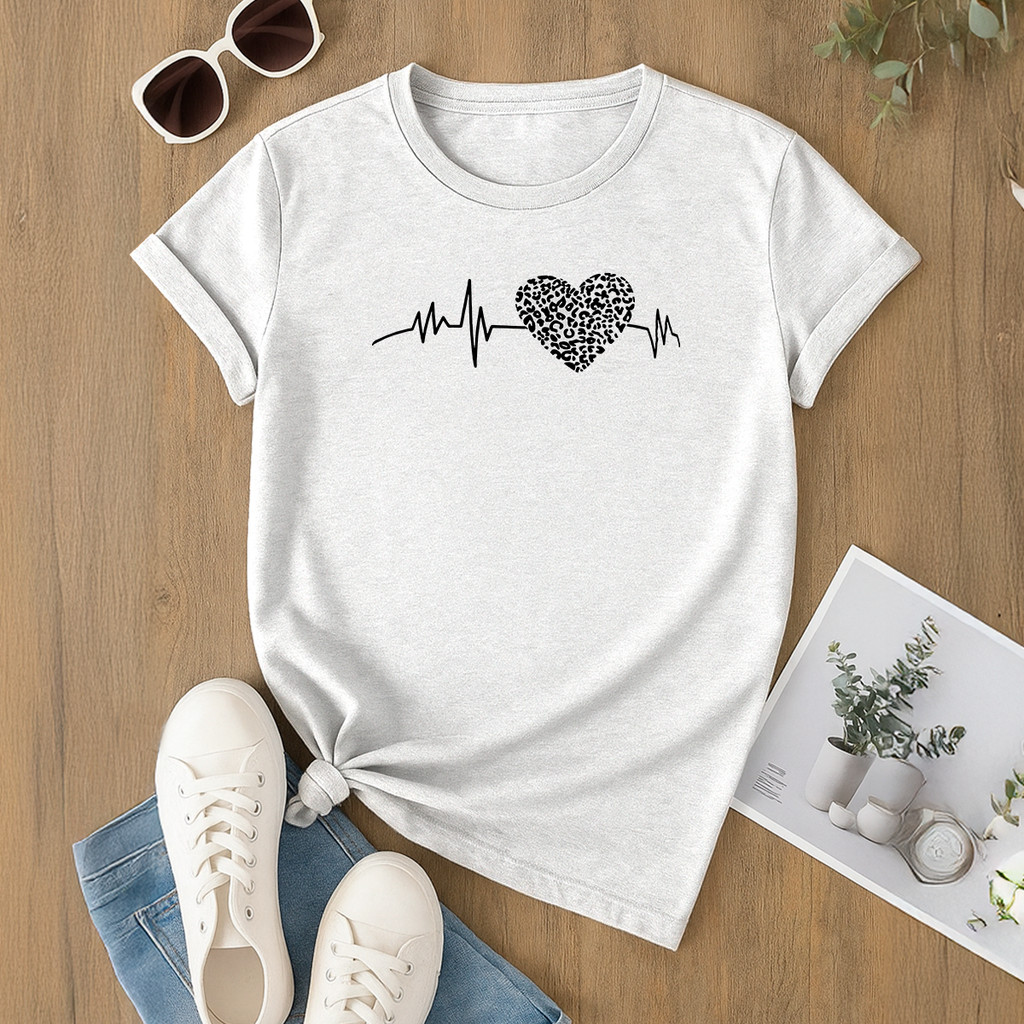 Camiseta  Religiosa Cristã Algodão Estampada Premium Confortável Coração Nolc