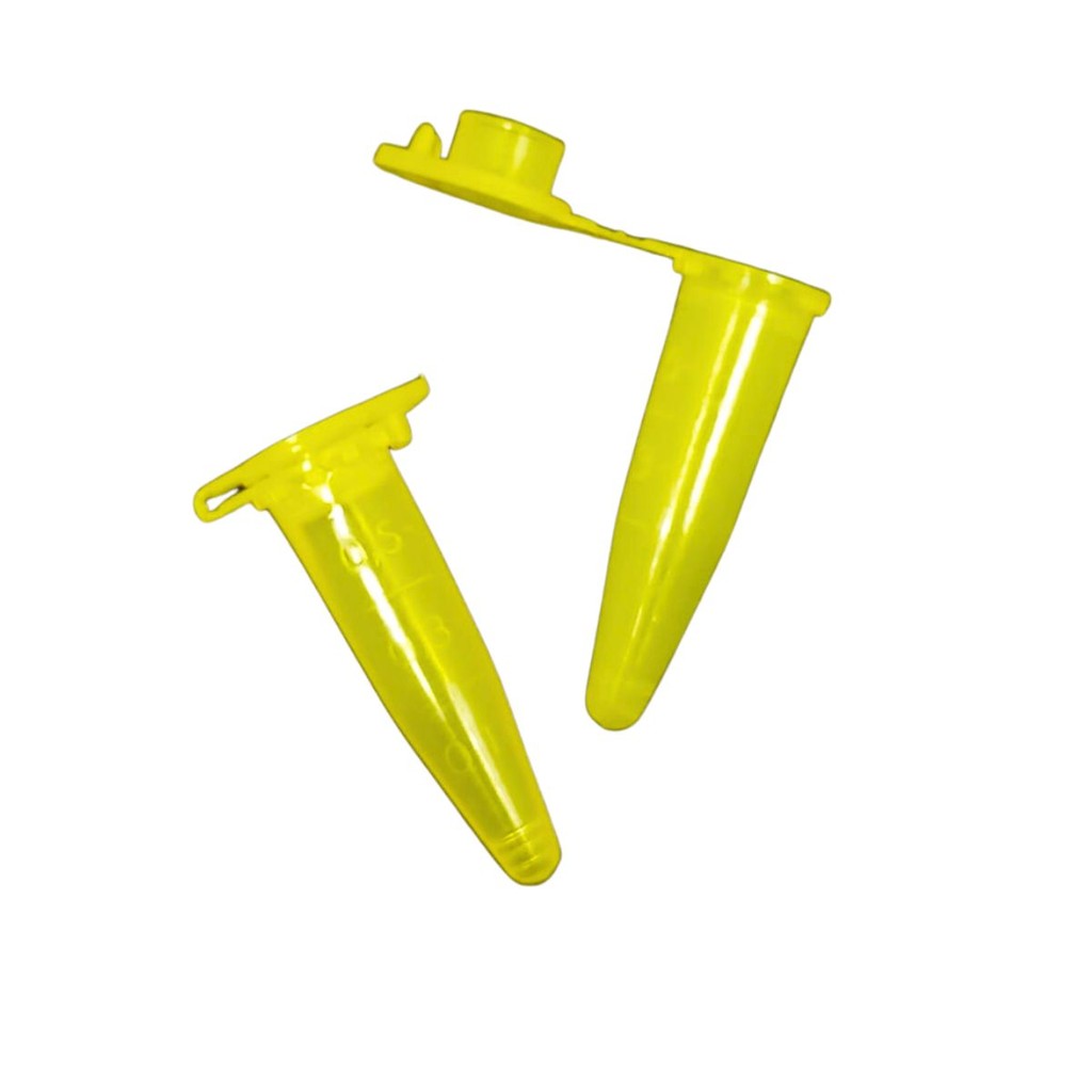 Microtubo 0,5ml Amarelo C/1000 Unidades