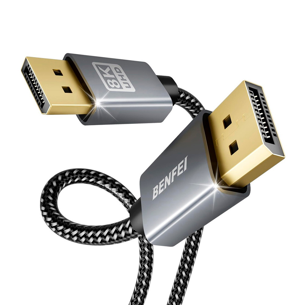 Cabo DisplayPort BENFEI 8K DP 1.8m 4K144Hz Trançado VESA em Oferta na Shopee
