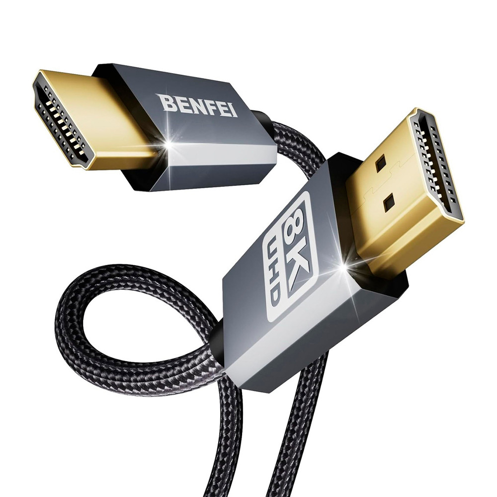 Cabo HDMI 8K Benfei 3M 4K 240Hz Trançado Nylon Alumínio em Oferta na Shopee