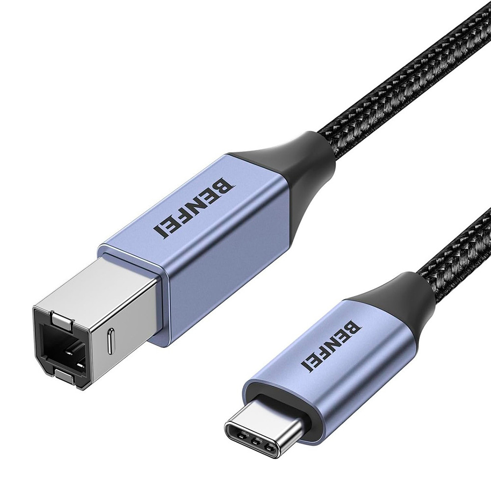 Cabo Benfei Usb B p/Usb C Impressora Universal 2M Nylon em Oferta na Shopee