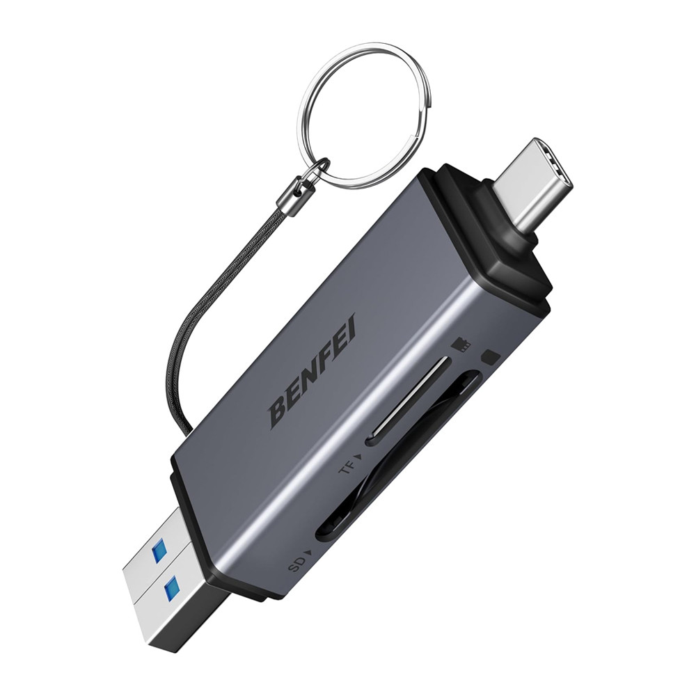 Leitor Cartão Memória Benfei Micro e SD para USB 3.0 A/C em Oferta na Shopee